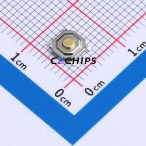 YTS1H0051CMG00 Tactile Switch SMD,5.2x5.2mm Switch Single Pole Single Throw Round Button 2.5N Vertical Mount - Product Image 1