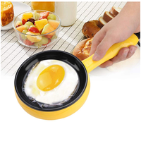 Cuiseur à œufs électrique automatique multifonctionnel, poêle antiadhésive 2 en 1, bouilloire à œufs, appareil à omelettes, couvercle transparent, 700W