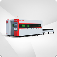Machine de découpe laser fibre CNC à double table 3000W à couverture intégrale, refroidie par eau, avec contrôle Cypcut et servomoteur Yaskawa AI