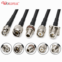 Câble coaxial RG214 à double blindage plaqué argent sur mesure avec connecteurs RF multiples N UHF 7/16 DIN assemblés