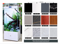 Aquarium Personnalisé Grand Haut Verre Ultra Clair Avec Filtre Lampe LED Pompe Air Tige Chauffante Maison Bureau