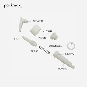 Pompe à lotion écologique rechargeable pour bouteilles, avec buse à trou rond, interrupteur fileté intégré, tête de pompe à pression en PP à 24 dents - Product Image 5