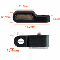 Mini Intermitente LED para Scooter Eléctrico, 3 LED, Certificación E Mark E8, 12V, IP65 Impermeable, Compatible con M10, M8, M6, M5, Universal