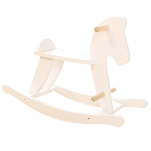 Caballo Balancín de Madera Blanco Arcoíris para Niños de 5 a 7 Años, Regalo Navideño - Product Image 1
