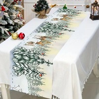 Nappe de Noël 2026 pour enfants, motif sapin de Noël, en polyester, portable, pour le Nouvel An, Navidad, Joyeux Noël