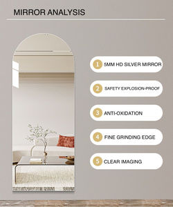 <span class=keywords><strong>Espejo</strong></span> de pared de estilo nórdico para habitación, sin marco, personalizado de fábrica, con forma de arco, <span class=keywords><strong>cuerpo</strong></span> completo, para ropa y tienda - Product Image 5