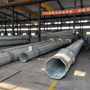 Poste de energía de acero galvanizado octogonal poligonal personalizado instalación conveniente señal de tráfico de calle cuadrada rentable - Product Image 2