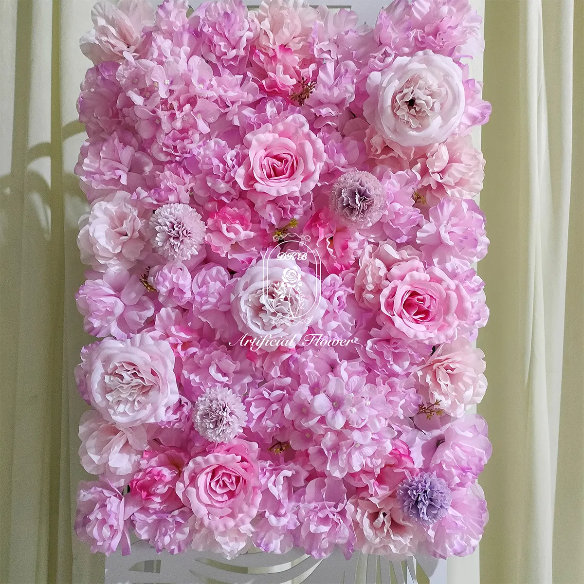 Artificial Silk Rose Flower Wall Panel Backdrop Artificial Flower Decorative Flowers Wall