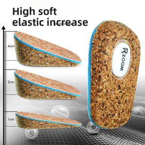 Semelles intérieures rehaussantes discrètes en liège, en mousse haute densité, souples, pour hommes et femmes, rehausseurs de talon pour chaussures - Product Image 6