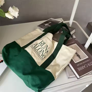 Sac en toile pliable à la mode lettres de sérigraphie personnalisées sac en toile Lifestyle meilleur usage quotidien - Product Image 2