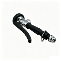 Robinet de pré-évier avec poignée en nylon noir et levier chromé, buse de pulvérisation haute pression pour tuyau de robinet de cuisine commerciale