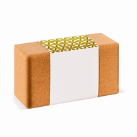 LOTUSCRAFTS Bloc de yoga en liège naturel haute densité Supra Grip, pack de 2 briques individuelles, écologique, fabriqué au Portugal, pour débutants
