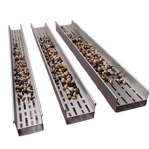 Canal de Drenaje de Agua, Canal de Drenaje de Acero Inoxidable para Superficies de Aceras, Sistema de Protección de Canales de Drenaje de Lluvia, Sistema de Drenaje para Hidroponía - Product Image 1