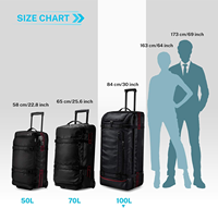 BSCI grand rouleau souple étanche Camping chariot bagages polochon roulant à roulettes Gym sport sac de voyage avec roues