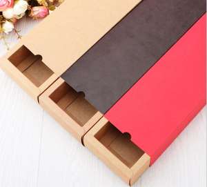 Rettangolare Marrone Nero Kraft Scorrevole Scatole per Imballaggio Sapone Riciclata Personalizzati Cartone Mestiere di Carta Cassetto Contenitore di Regalo - Product Image 5