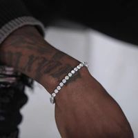 Usine En Gros 2mm Tennis Bracelet 925 Sterling Silver VVS Moissanite Diamant Tennis Chaîne Bracelet Avec Certificat GRA