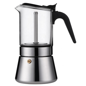 Fabrication <span class=keywords><strong>professionnelle</strong></span> de cafetière moka résistante à la chaleur, extraction uniforme, cafetière moka pour le camping - Product Image 1