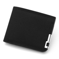 Dompet Kanvas Pria Pendek Sederhana Modis Lapisan Poliester Ultra Tipis untuk Grosir Logo Kustom