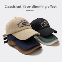 Casquette de baseball rétro en toile polyester/coton à 6 panneaux pour femme, style urbain polyvalent automne-hiver, broderie de lettres, 56-58 cm, été