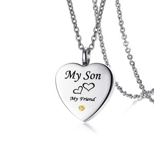 Joyería <span class=keywords><strong>de</strong></span> cremación, collar <span class=keywords><strong>de</strong></span> acero inoxidable, producto del corazón del amigo <span class=keywords><strong>de</strong></span> <span class=keywords><strong>mi</strong></span> hijo, piedra <span class=keywords><strong>de</strong></span> nacimiento <span class=keywords><strong>de</strong></span> cristal, joyería conmemorativa <span class=keywords><strong>de</strong></span> ceniza <span class=keywords><strong>de</strong></span> hueso - Product Image 1