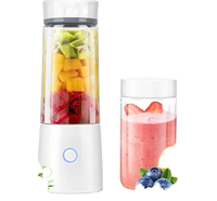Draagbare fabrieksblender 400ML op batterijen, makkelijk mee te nemen, makkelijk schoon te maken, compacte fruitsapcentrifuge voor onderweg, voor keuken, reizen, sportschool, OEM