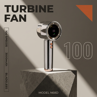 Ventilateur de poche numérique USB rechargeable 3000 mAh à 100 niveaux de vent, pour extérieur et intérieur, OEM/ODM
