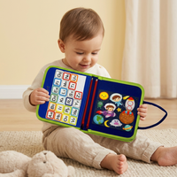 Livre d'activités Montessori personnalisable en feutre pour la maternelle, livre silencieux, livre d'autocollants magiques sensoriels pour l'apprentissage précoce des bébés, jouets pour enfants et tout-petits