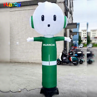Homme gonflable amusant de 3 m pour la publicité extérieure, modèle de danseur aérien de dessin animé pour garçon avec souffleur, danseur gonflable, modèle d'homme ondulant