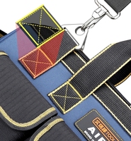 Sac à outils multifonction en tissu Oxford 1680D, sac d'électricien multi-poches, imperméable, anti-chute, sac de rangement W24-225