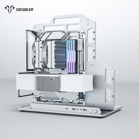 Socooler SOC-J High-End Mid Tower Gaming Computer Case ATX Mid Tower with Tempered Glass Panel for PC Gamers