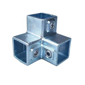 1PC DIY hàn miễn phí sắt mạ kẽm hộ Lan Tôn sóng TEE Doanh cơ sở với tam giác <span class=keywords><strong>Bracket</strong></span> 4040mm vuông ống nối - Product Image 1