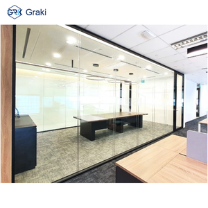 <span class=keywords><strong>Cloison</strong></span> en verre sans cadre en aluminium panoramique au design moderne pour supermarché, durable et insonorisante - Product Image 2