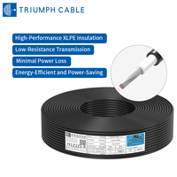 Cable Eléctrico de Cobre, Cable Fotovoltaico de CC, Aislamiento XLPO Negro, H1Z2Z2-K, 1.5mm 2.5mm 4mm 6mm 16mm, Cable Solar Fotovoltaico