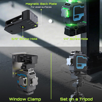 Niveau laser vert 4D à auto-nivellement industriel 16 lignes 4*360 °   Niveau laser professionnel LG-4D