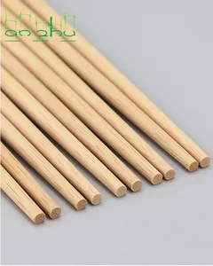 Palillos desechables de alta calidad con logotipo personalizado único palillos de bambú redondos de Boutique