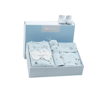 Boîte cadeau en papier pliable personnalisée avec poignée, boîte d'emballage pour vêtements de bébé, pour cadeaux de naissance, souvenirs de baptême