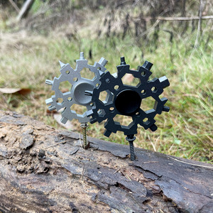 Xách tay hình bát giác bông tuyết cờ lê phổ 18 trong 1 Multitool với tinh tế Keychain tuốc nơ vít xe đạp khẩn cấp công cụ sửa chữa - Product Image 2