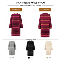 Vente directe Robe en tricot de coton confortable et élégante pour femmes, robe pull décontractée pour les occasions festives