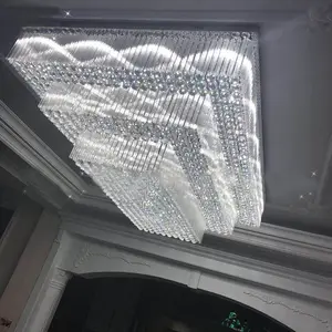 天井ランプ屋内ホテル装飾ステンレス鋼ガラスクリスタルモダンLED