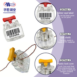 ซีลปิดมิเตอร์แบบขายส่ง ซีลพลาสติกแบบมีสายลวดพร้อมโลโก้สั่งทำพิเศษ ซีลปิดมิเตอร์น้ำแบบมีสาย - Product Image 3