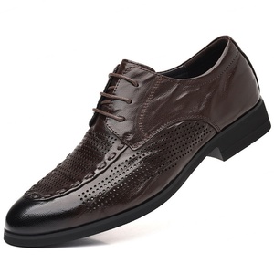New Model Men's Italian Business Casual Leather Shoes Soft Soles High Quality Sheepskin Uppers Height Increasing for Autumn - Product Image 4