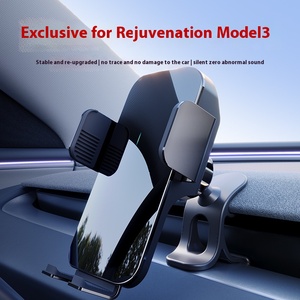 Huanxin Edition pour <span class=keywords><strong>Tesla</strong></span> <span class=keywords><strong>Model</strong></span> <span class=keywords><strong>3</strong></span> Accessoires de navigation magnétique pour voiture Support pour téléphone portable avec chargeur Matière plastique - Product Image 4