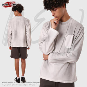 Camiseta Vintage Lavada Estilo Wasteland, 100% Algodón de Alto Gramaje 325gsm, Lavado Monlyey, Manga Larga, Unisex, con Efecto Desgastado - Product Image 4