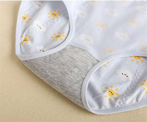 กางเกงในช่วง100% ผ้าฝ้าย3ชั้นสำหรับเด็กผู้หญิงที่มีประจำเดือนกันรั่วซึม - Product Image 3