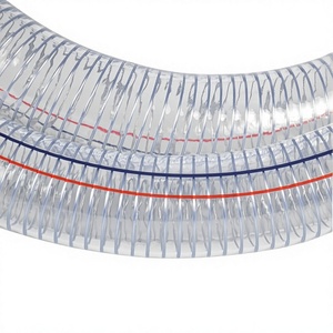 צינור שקוף 6 אינץ' רך, קל משקל, גמיש, תעשייתי, לחץ גבוה, לבאר עמוקה, לגינה, 100 מטר, <span class=keywords><strong>PVC</strong></span> מחוזק בחוטי פלדה - Product Image 1