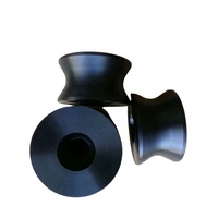 Roue en plastique Derlin acétal POM noir/rouleau/poulie roue en plastique POM usinée CNC