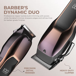 Nueva Llegada Potente Motor Eléctrico Recargable <span class=keywords><strong>Mejor</strong></span> Máquina Cortadora de Pelo Profesional Clippers Trimmer Set para Barbero - Product Image 4