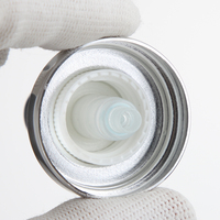 Contenants cosmétiques de luxe 30ml 50ml Bouteilles de pompe sans air sous vide en aluminium argent mat