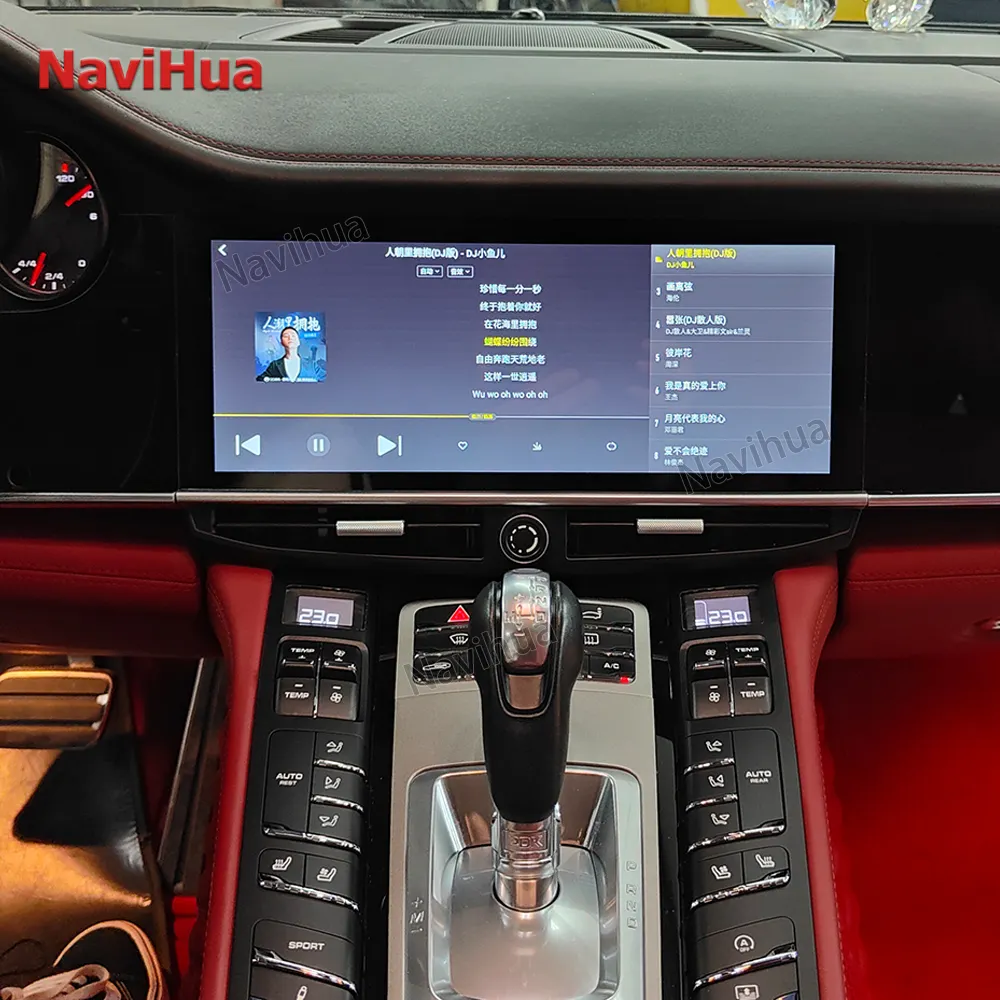 Navihua Car DVD Player 12.3 "Android Auto Radio for Porsche Panamera 2010-2016新しいアップグレードGPSナビゲーションマルチメディアヘッドユニット