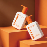 Bouteille carrée personnalisée en PEHD 350 ml/1000 ml pour cosmétiques, shampoing et après-shampoing, flacon vide pour lotion, emballage plastique de haute qualité pour soins de la peau